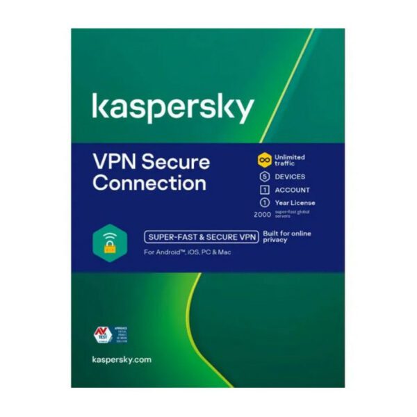 antivirus kaspersky vpn secure connection 5 postes / 1an (kl19878f5efs-ffpmag)