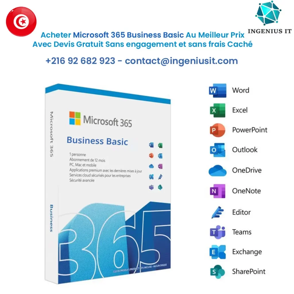Microsoft 365 Business Basic en Tunisie