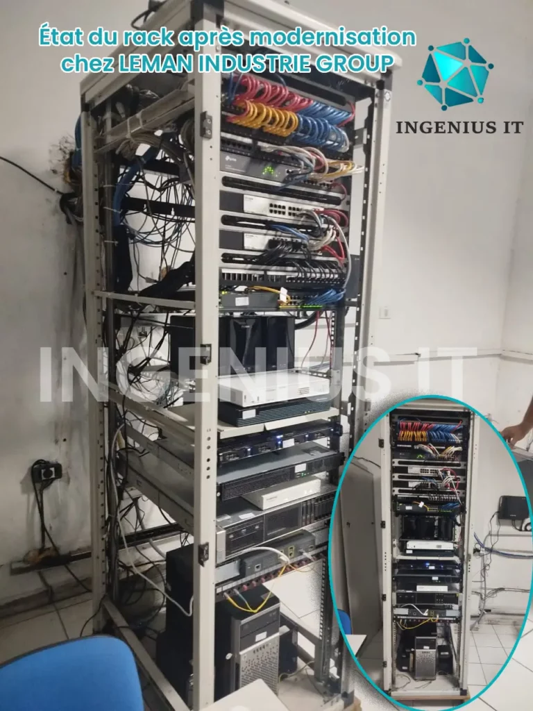 État du rack après modernisation chez LEMAN INDUSTRIE GROUP