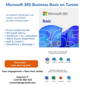 Prix Microsoft 365 Business Basic en Tunisie 1 Microsoft 365 Business Basic en Tunisie