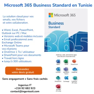 Prix Microsoft 365 Business Standard en Tunisie 1 Microsoft 365 Business Standard Tunisie