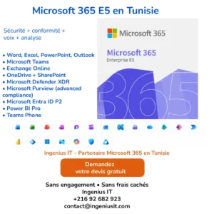 Prix Microsoft 365 E5 Tunisie 1 Microsoft 365 E5 Tunisie
